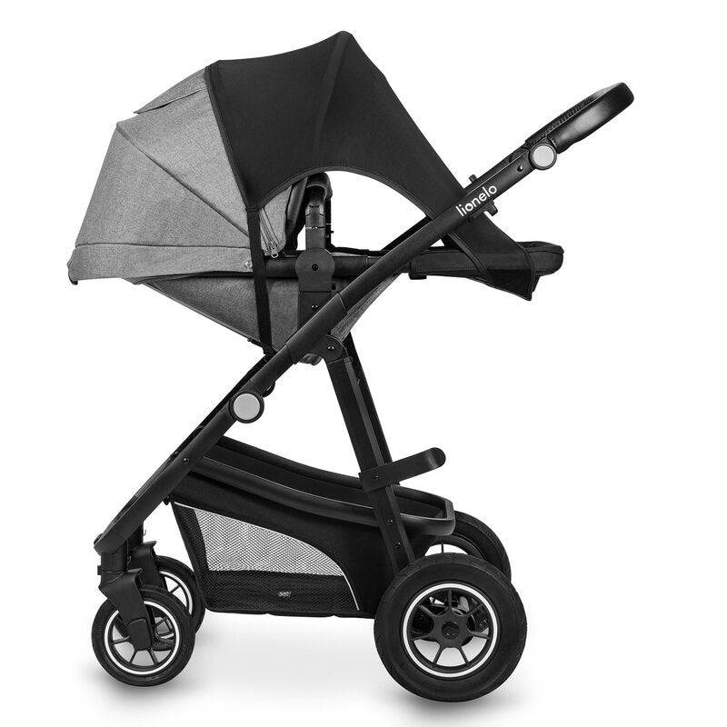 Parasolar, Lionelo, Pentru carucior, Material textil, Cu protectie UPF 50+, 53 x 51 cm, Negru