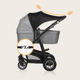 Parasolar, Lionelo, Pentru carucior, Material textil, Cu protectie UPF 50+, 53 x 51 cm, Negru