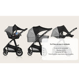 Parasolar, Lionelo, Pentru carucior, Material textil, Cu protectie UPF 50+, 53 x 51 cm, Negru
