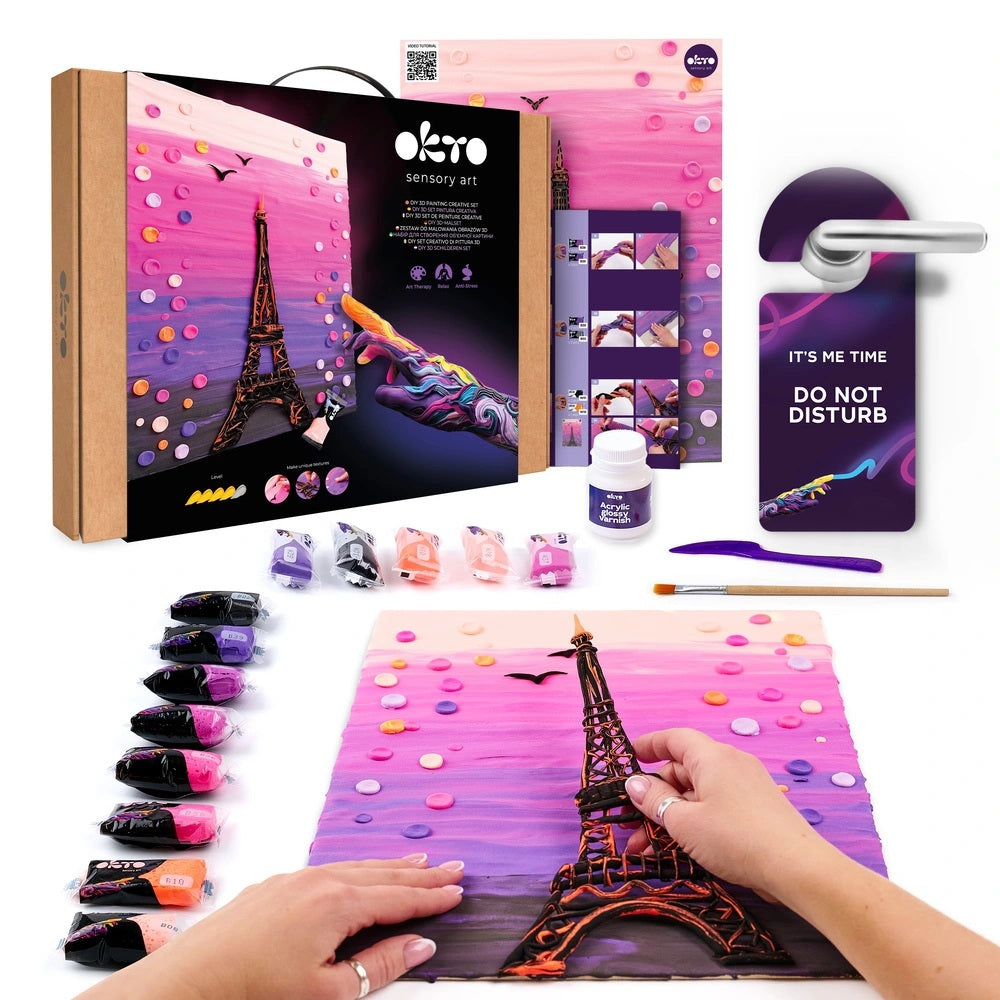 Set pictura 3D cu argila usoara, 30*40cm - Paris