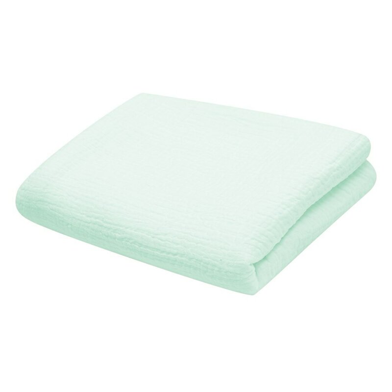 Paturica bebe, New Baby, 70x100 cm, Din muselina, 100% bumbac certificat Oeko Tex Standard 100, Mint