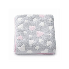 Paturica bebe, New Baby, 80x90 cm, Pufoasa, Pink Heart