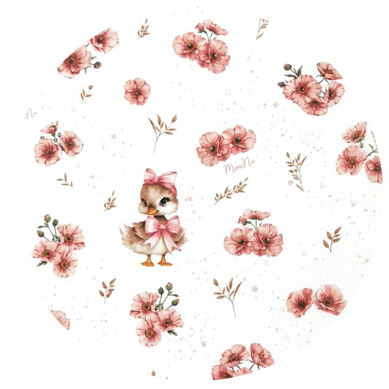 Paturica calduroasa, MimiNu, Pentru scoica, scaun auto/carucior, Cu gluga si urechi, Dimensiune 90x90 cm, Din Minky + Bumbac, Materiale certificate Oeko Tex Standard 100, Design, Ducklings Powdery Pink