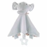 Paturica, Free2Play, Elephant, Moale, Cu zornaitoare, Cu jucarie dentitie, 33 x 33 x 8 cm, Grey