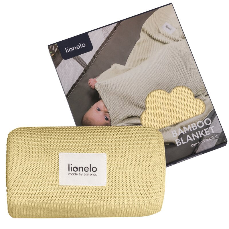 Paturica multifunctionala, Lionelo, Din bambus, Cu proprietati de termoreglare, Antibacteriana, Antifungica, Antialergice, Lavabila la masina de spalat, 100x75 cm, Galben