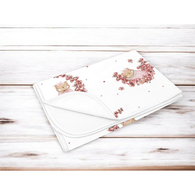 Paturica moale, MimiNu, Cu doua fete, Dimensiune 75x100 cm, Din bumbac certificat Oeko Tex Standard 100, Design, Betty