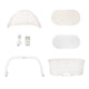 Patut balansoar, Lionelo, Coral, Cu landou ergonomic detasabil, Functie de balansare integrata, Functie de cantar, Sunete si cantece de leagan, Cu roti, Panou tactil sau telecomanda, 0-9 kg, EN 1130:2019+AC:2020,EN 16890:2017+A1:2021, Alb