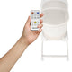 Patut balansoar, Lionelo, Coral, Cu landou ergonomic detasabil, Functie de balansare integrata, Functie de cantar, Sunete si cantece de leagan, Cu roti, Panou tactil sau telecomanda, 0-9 kg, EN 1130:2019+AC:2020,EN 16890:2017+A1:2021, Alb