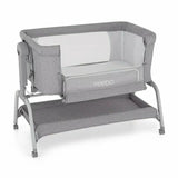 Patut co-sleeper, Feedo, Cu sistem de leganare, Inaltime adjustabila pana la 57-69 cm, sustine pana la 9 kg, 0 luni+ Gri