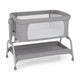 Patut co-sleeper, Feedo, Cu sistem de leganare, Inaltime adjustabila pana la 57-69 cm, sustine pana la 9 kg, 0 luni+ Gri
