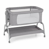 Patut co-sleeper, Feedo, Cu sistem de leganare, Inaltime adjustabila pana la 57-69 cm, sustine pana la 9 kg, 0 luni+ Gri