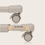 Patut co-sleeper, Lionelo, Aurora, 3 in 1, Cu leganare si setare unghiulara, Cu saltea, 0 luni+, Certificari EN 1130:2019+AC:2020, EN 16890:2, Bej