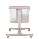 Patut co-sleeper, Lionelo, Aurora, 3 in 1, Cu leganare si setare unghiulara, Cu saltea, 0 luni+, Certificari EN 1130:2019+AC:2020, EN 16890:2, Bej