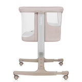 Patut co-sleeper, Lionelo, Aurora, 3 in 1, Cu leganare si setare unghiulara, Cu saltea, 0 luni+, Certificari EN 1130:2019+AC:2020, EN 16890:2, Bej