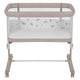 Patut co-sleeper, Lionelo, Aurora, 3 in 1, Cu leganare si setare unghiulara, Cu saltea, 0 luni+, Certificari EN 1130:2019+AC:2020, EN 16890:2, Bej