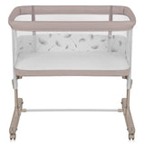 Patut co-sleeper, Lionelo, Aurora, 3 in 1, Cu leganare si setare unghiulara, Cu saltea, 0 luni+, Certificari EN 1130:2019+AC:2020, EN 16890:2, Bej