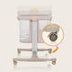 Patut co-sleeper, Lionelo, Aurora, 3 in 1, Cu leganare si setare unghiulara, Cu saltea, 0 luni+, Certificari EN 1130:2019+AC:2020, EN 16890:2, Bej