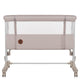 Patut co-sleeper, Lionelo, Aurora, 3 in 1, Cu leganare si setare unghiulara, Cu saltea, 0 luni+, Certificari EN 1130:2019+AC:2020, EN 16890:2, Bej