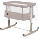 Patut co-sleeper, Lionelo, Aurora, 3 in 1, Cu leganare si setare unghiulara, Cu saltea, 0 luni+, Certificari EN 1130:2019+AC:2020, EN 16890:2, Bej