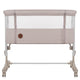 Patut co-sleeper, Lionelo, Aurora, 3 in 1, Cu leganare si setare unghiulara, Cu saltea, 0 luni+, Certificari EN 1130:2019+AC:2020, EN 16890:2, Bej