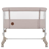 Patut co-sleeper, Lionelo, Aurora, 3 in 1, Cu leganare si setare unghiulara, Cu saltea, 0 luni+, Certificari EN 1130:2019+AC:2020, EN 16890:2, Bej