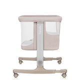 Patut co-sleeper, Lionelo, Aurora, 3 in 1, Cu leganare si setare unghiulara, Cu saltea, 0 luni+, Certificari EN 1130:2019+AC:2020, EN 16890:2, Bej