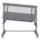 Patut co-sleeper, Lionelo, Aurora, 3 in 1, Cu leganare si setare unghiulara, Saltea cu densitate T25 si geanta transport, Reglabil in 5 pozitii pe inaltime, Pana la 9 kg, 0 luni+, 85x60x66 cm, EN 1130:2019+AC:2020, EN 16890:2, Granit