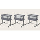 Patut co-sleeper, Lionelo, Aurora, 3 in 1, Cu leganare si setare unghiulara, Saltea cu densitate T25 si geanta transport, Reglabil in 5 pozitii pe inaltime, Pana la 9 kg, 0 luni+, 85x60x66 cm, EN 1130:2019+AC:2020, EN 16890:2, Granit
