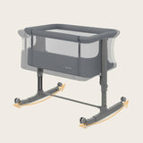 Patut co-sleeper, Lionelo, Aurora, 3 in 1, Cu leganare si setare unghiulara, Saltea cu densitate T25 si geanta transport, Reglabil in 5 pozitii pe inaltime, Pana la 9 kg, 0 luni+, 85x60x66 cm, EN 1130:2019+AC:2020, EN 16890:2, Granit
