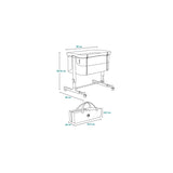 Patut co-sleeper, Lionelo, Aurora, 3 in 1, Cu leganare si setare unghiulara, Saltea cu densitate T25 si geanta transport, Reglabil in 5 pozitii pe inaltime, Pana la 9 kg, 0 luni+, 85x60x66 cm, EN 1130:2019+AC:2020, EN 16890:2, Bej Taupe