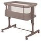 Patut co-sleeper, Lionelo, Aurora, 3 in 1, Cu leganare si setare unghiulara, Saltea cu densitate T25 si geanta transport, Reglabil in 5 pozitii pe inaltime, Pana la 9 kg, 0 luni+, 85x60x66 cm, EN 1130:2019+AC:2020, EN 16890:2, Bej Taupe