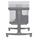 Patut co-sleeper, Lionelo, Aurora, 3 in 1, Cu leganare si setare unghiulara, Saltea cu densitate T25 si geanta transport, Reglabil in 5 pozitii pe inaltime, Pana la 9 kg, 0 luni+, 85x60x66 cm, EN 1130:2019+AC:2020, EN 16890:2, Granit