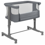 Patut co-sleeper, Lionelo, Aurora, 3 in 1, Cu leganare si setare unghiulara, Saltea cu densitate T25 si geanta transport, Reglabil in 5 pozitii pe inaltime, Pana la 9 kg, 0 luni+, 85x60x66 cm, EN 1130:2019+AC:2020, EN 16890:2, Granit