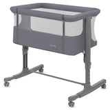Patut co-sleeper, Lionelo, Aurora, 3 in 1, Cu leganare si setare unghiulara, Saltea cu densitate T25 si geanta transport, Reglabil in 5 pozitii pe inaltime, Pana la 9 kg, 0 luni+, 85x60x66 cm, EN 1130:2019+AC:2020, EN 16890:2, Granit