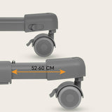 Patut co-sleeper, Lionelo, Aurora, 3 in 1, Cu leganare si setare unghiulara, Saltea cu densitate T25 si geanta transport, Reglabil in 5 pozitii pe inaltime, Pana la 9 kg, 0 luni+, 85x60x66 cm, EN 1130:2019+AC:2020, EN 16890:2, Granit