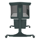 Patut co-sleeper, Lionelo, Jodie, Multifunctional, Reglabil in 6 pozitii pe inaltime, Saltea cu densitate T25, Functie de leganare, Cu plasa de tantari, Buzunar depozitare, Geanta transport, 84x48x70-80 cm, Verde inchis
