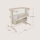 Patut co-sleeper, Lionelo, Jodie, Multifunctional, Reglabil in 6 pozitii pe inaltime, Saltea cu densitate T25, Functie de leganare, Cu plasa de tantari, Buzunar depozitare, Geanta transport, 84x48x70-80 cm, Bej