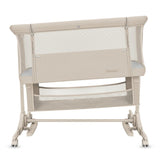 Patut co-sleeper, Lionelo, Jodie, Multifunctional, Reglabil in 6 pozitii pe inaltime, Saltea cu densitate T25, Functie de leganare, Cu plasa de tantari, Buzunar depozitare, Geanta transport, 84x48x70-80 cm, Bej