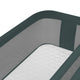 Patut co-sleeper, Lionelo, Jodie, Multifunctional, Reglabil in 6 pozitii pe inaltime, Saltea cu densitate T25, Functie de leganare, Cu plasa de tantari, Buzunar depozitare, Geanta transport, 84x48x70-80 cm, Verde inchis