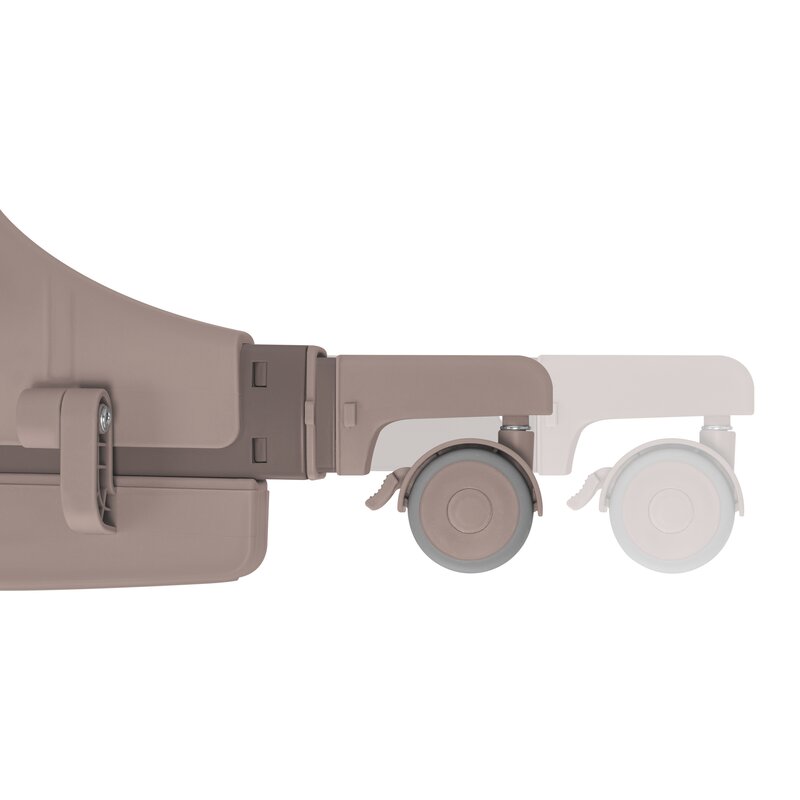 Patut co-sleeper, Lionelo, Jodie, Multifunctional, Reglabil in 6 pozitii pe inaltime, Saltea cu densitate T25, Functie de leganare, Cu plasa de tantari, Buzunar depozitare, Geanta transport, 84x48x70-80 cm, Taupe