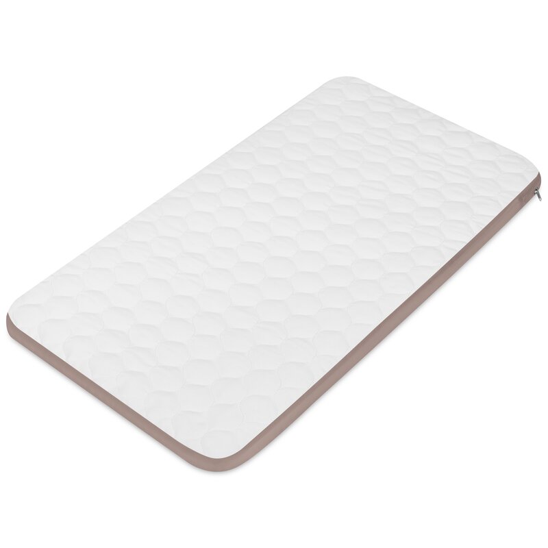 Patut co-sleeper, Lionelo, Jodie, Multifunctional, Reglabil in 6 pozitii pe inaltime, Saltea cu densitate T25, Functie de leganare, Cu plasa de tantari, Buzunar depozitare, Geanta transport, 84x48x70-80 cm, Taupe