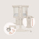 Patut co-sleeper, Lionelo, Jodie, Multifunctional, Reglabil in 6 pozitii pe inaltime, Saltea cu densitate T25, Functie de leganare, Cu plasa de tantari, Buzunar depozitare, Geanta transport, 84x48x70-80 cm, Bej