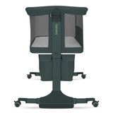 Patut co-sleeper, Lionelo, Jodie, Multifunctional, Reglabil in 6 pozitii pe inaltime, Saltea cu densitate T25, Functie de leganare, Cu plasa de tantari, Buzunar depozitare, Geanta transport, 84x48x70-80 cm, Verde inchis