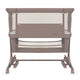 Patut co-sleeper, Lionelo, Jodie, Multifunctional, Reglabil in 6 pozitii pe inaltime, Saltea cu densitate T25, Functie de leganare, Cu plasa de tantari, Buzunar depozitare, Geanta transport, 84x48x70-80 cm, Taupe