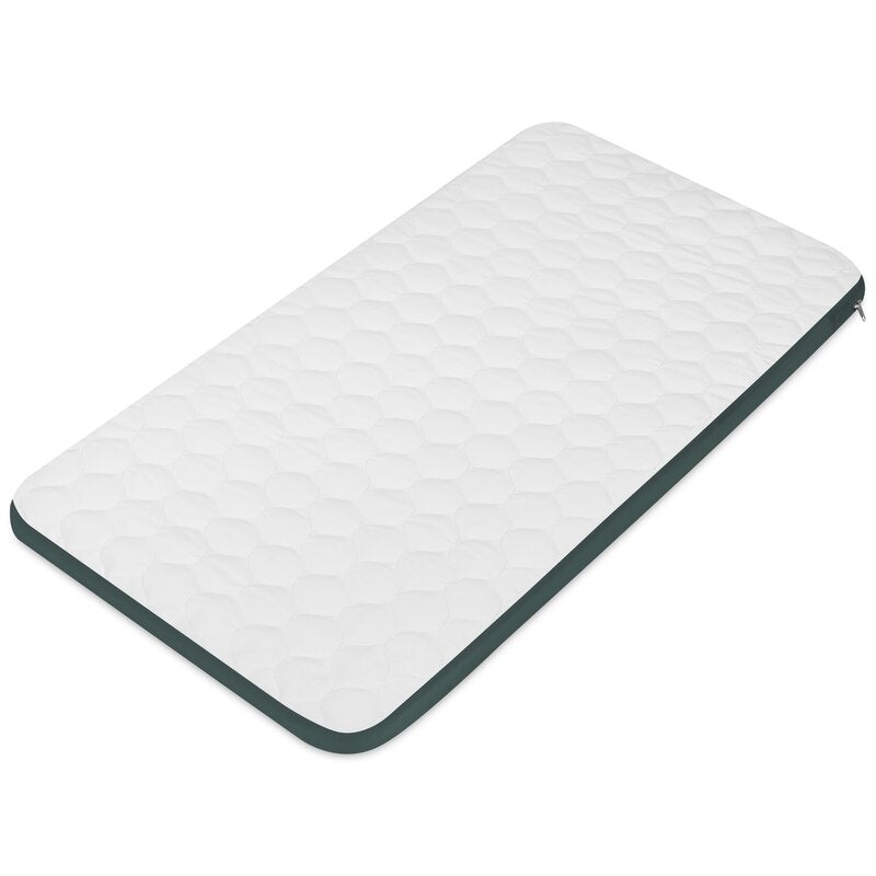 Patut co-sleeper, Lionelo, Jodie, Multifunctional, Reglabil in 6 pozitii pe inaltime, Saltea cu densitate T25, Functie de leganare, Cu plasa de tantari, Buzunar depozitare, Geanta transport, 84x48x70-80 cm, Verde inchis