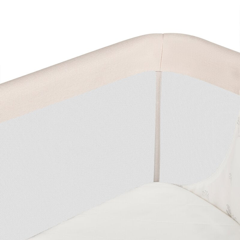 Patut co-sleeper, Lionelo, Leonie Plus, Pliabil, Cu sistem de leganare, Cu setare unghiulara, Reglabil in 6 pozitii pe inaltime, Conform cu standardele europeane de securitate EN1130 si EN16890, Bej