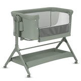 Patut co-sleeper, Lionelo, Leonie Plus, Pliabil, Cu sistem de leganare, Cu setare unghiulara, Reglabil in 6 pozitii pe inaltime, Conform cu standardele europeane de securitate EN1130 si EN16890, Verde