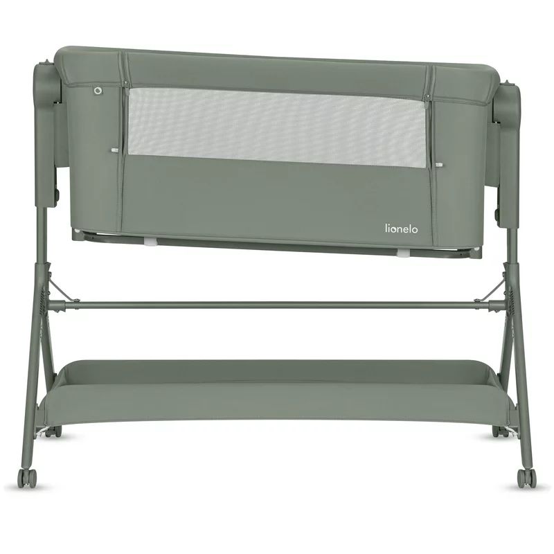 Patut co-sleeper, Lionelo, Leonie Plus, Pliabil, Cu sistem de leganare, Cu setare unghiulara, Reglabil in 6 pozitii pe inaltime, Conform cu standardele europeane de securitate EN1130 si EN16890, Verde