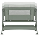 Patut co-sleeper, Lionelo, Leonie Plus, Pliabil, Cu sistem de leganare, Cu setare unghiulara, Reglabil in 6 pozitii pe inaltime, Conform cu standardele europeane de securitate EN1130 si EN16890, Verde