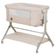 Patut co-sleeper, Lionelo, Leonie Plus, Pliabil, Cu sistem de leganare, Cu setare unghiulara, Reglabil in 6 pozitii pe inaltime, Conform cu standardele europeane de securitate EN1130 si EN16890, Bej